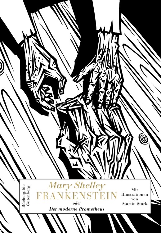 Buchcover &raquo;Frankenstein&laquo; von Mary Shelley (B&uuml;chergilde-Ausgabe)