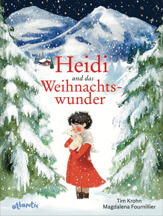 Buchcover &raquo;Heidi und das Weihnachtswunder&laquo; von Tim Krohn, illustriert von Magdalena Fournillier